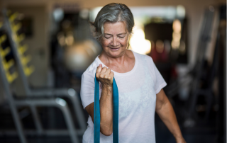 old woman exercising